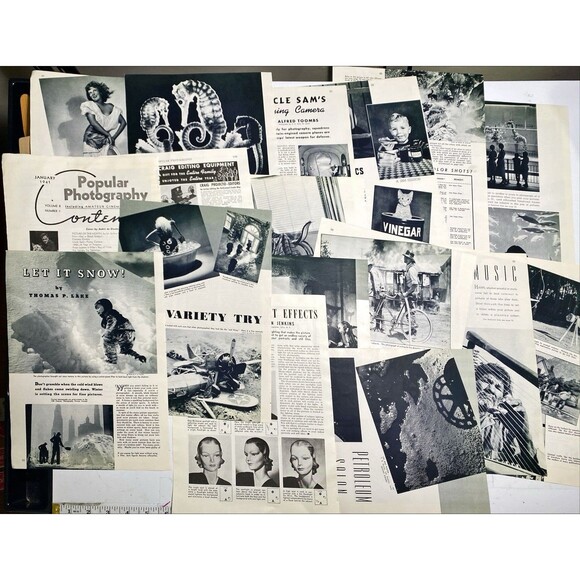 Ephemera 24+ Pages 5.3 oz Pictures Articles Popular Photography Magazine Jan '41 - Picture 2 of 4
